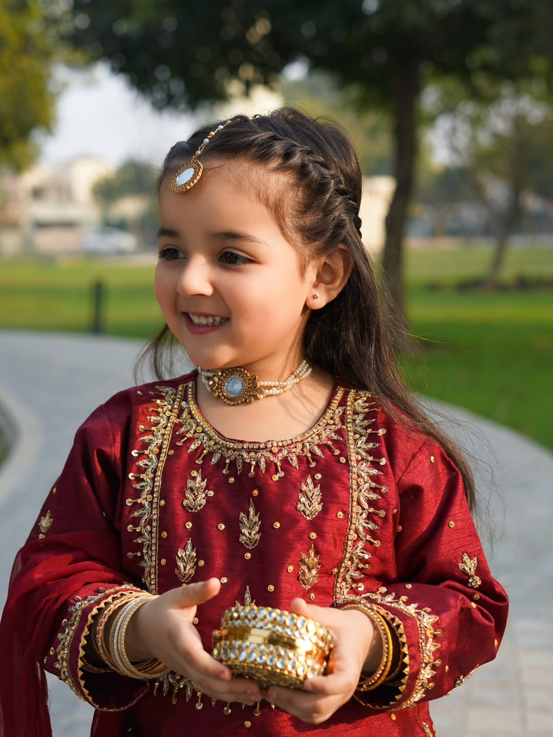 Royal Ruby Festive Sharara Set