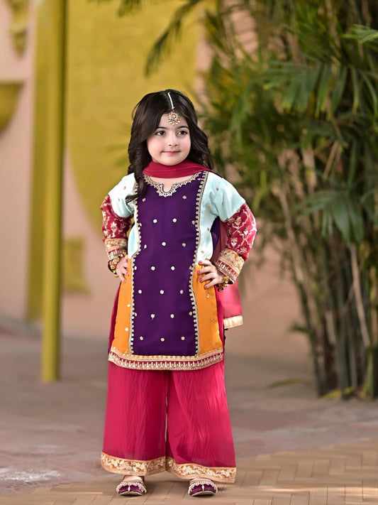 Aveline Royal Rang Palazzo Set